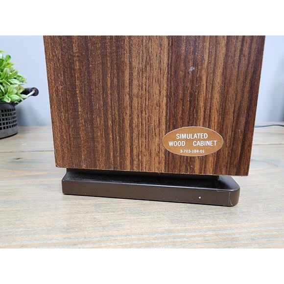 Vintage Sony ICF-9740W FM AM Table Radio Simulated Wood Cabinet Tested Works - Picture 8 of 14